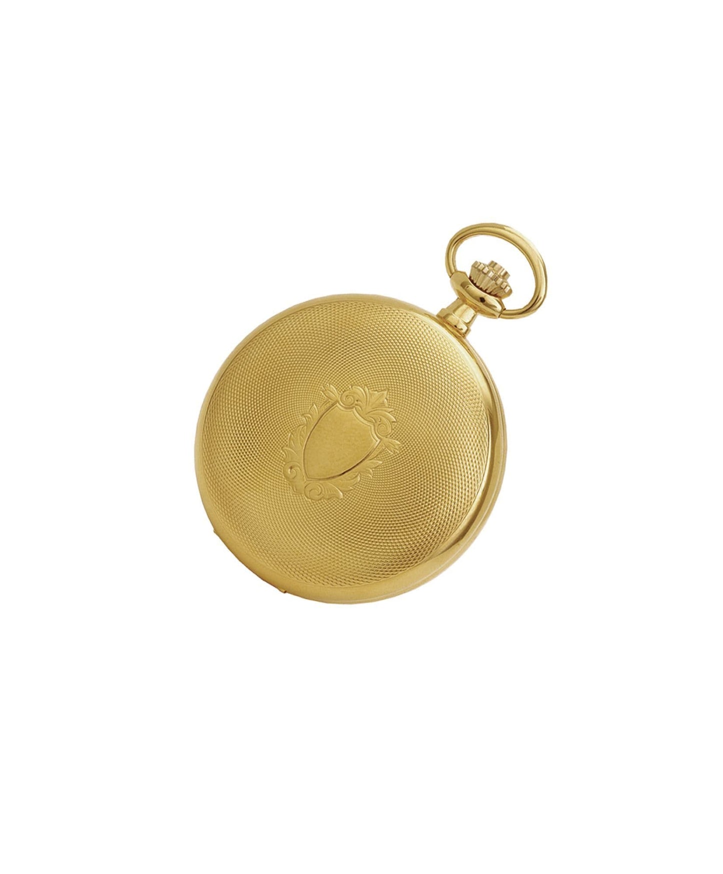 Mechanical Gold Plated Patterned Pocket Watch With Chain