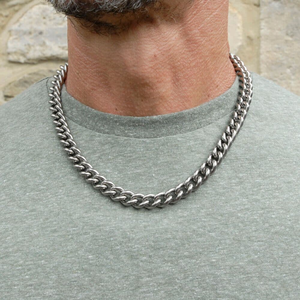 Men's Titanium Heavy Curb Necklace Chain