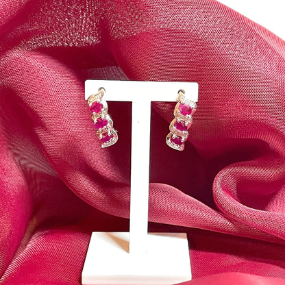 Ruby drop earrings