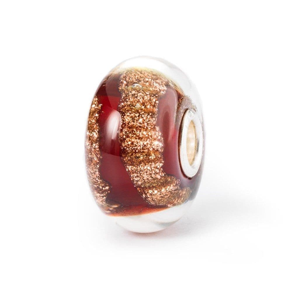 Queen Daisy Bead Limited Edition Trollbeads Red Glass Bead