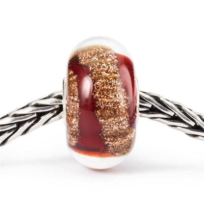 Queen Daisy Bead Limited Edition Trollbeads Red Glass Bead