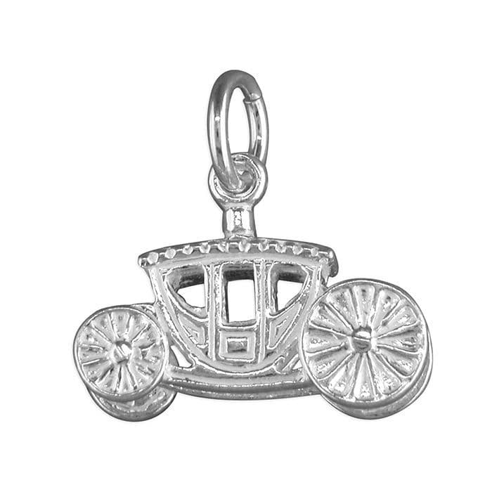 Queens Stage Coach Sterling Silver Charm