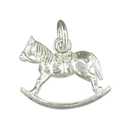 Rocking horse sterling silver charm